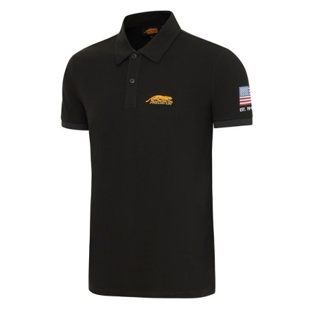 POLO PREDATOR NERA LOGO GIALLO L
