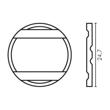 GETTONE 4 SCANALATURE MM. 24,7