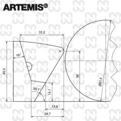 LISTA GOMMA ARTEMIS INTERCONTINENTAL PROFILO K-79 - SINGOLA da 3 metri