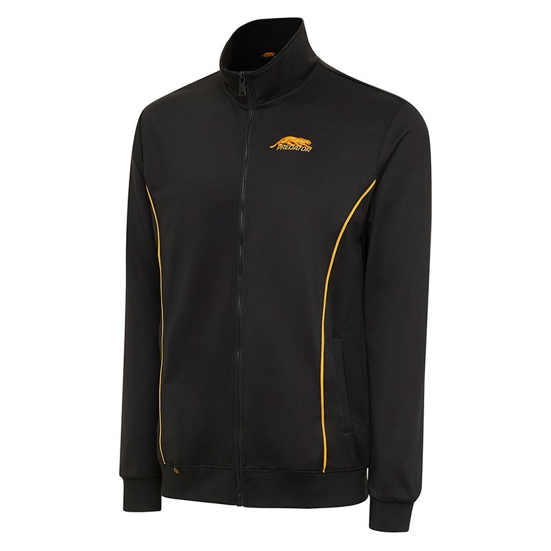 FELPA PREDATOR CON CERNIERA NERA E LOGO GIALLO XL