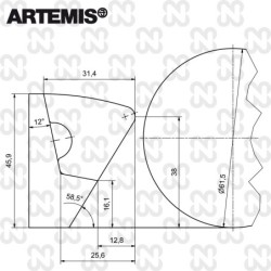 LISTA GOMMA ARTEMIS INTERCONTINENTAL PROFILO K-37 - SINGOLA da 3 metri