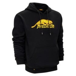 FELPA CON CAPPUCCIO PREDATOR NERA LOGO PREDATOR GIALLO TAGLIA XL