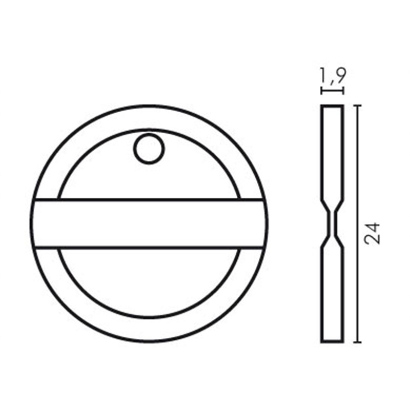 GETTONE V/2 SCANALATURE D. 24