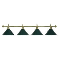 LAMPADARIO MOONLIGHT ASTA ORO, 4 CAMPANE VERDI