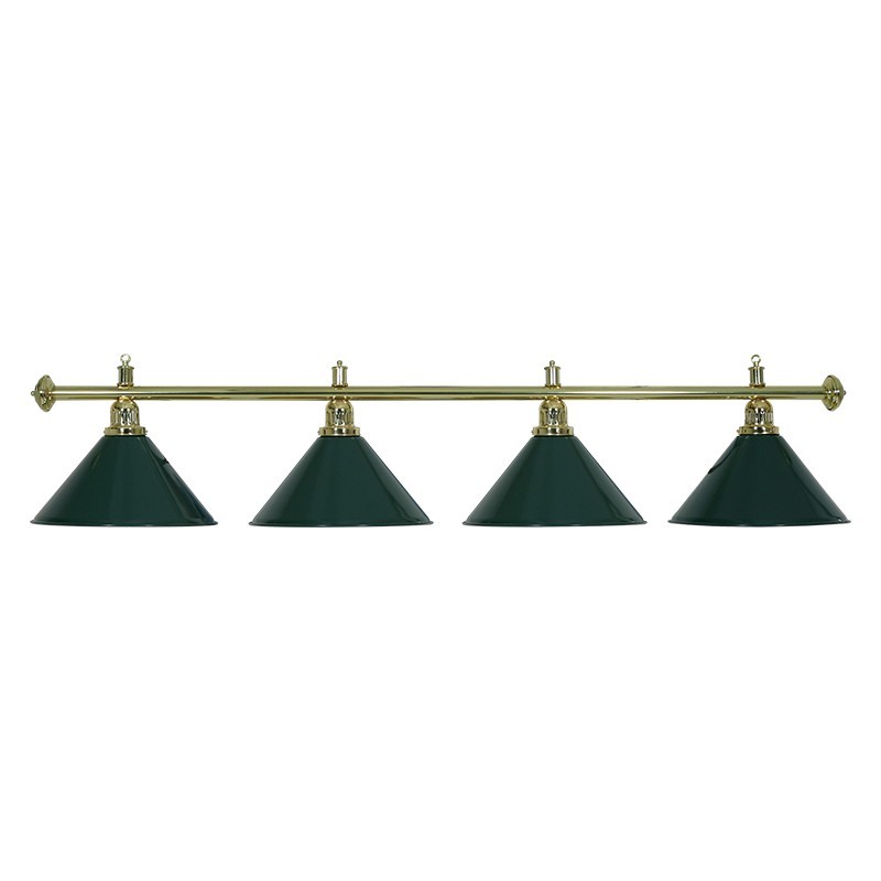 LAMPADARIO MOONLIGHT ASTA ORO, 4 CAMPANE VERDI