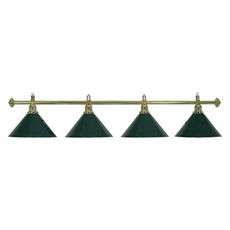 LAMPADARIO MOONLIGHT ASTA ORO, 4 CAMPANE VERDI