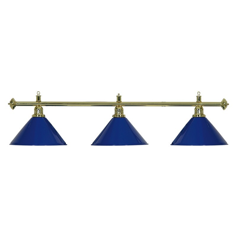 LAMPADARIO MOONLIGHT ASTA ORO, 3 CAMPANE BLU