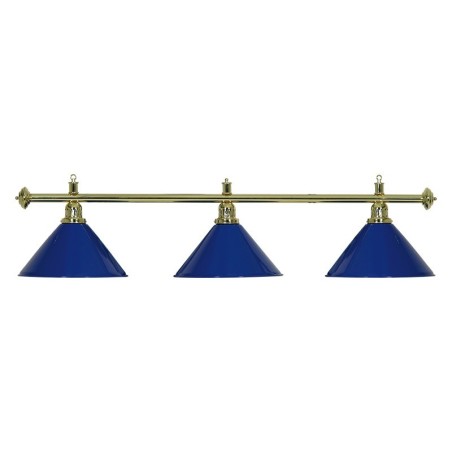 LAMPADARIO MOONLIGHT ASTA ORO, 3 CAMPANE BLU