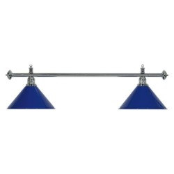 LAMPADARIO MOONLIGHT ASTA ARGENTO, 2 CAMPANE BLU