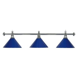 LAMPADARIO MOONLIGHT ASTA ARGENTO, 3 CAMPANE BLU