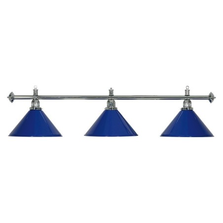 LAMPADARIO MOONLIGHT ASTA ARGENTO, 3 CAMPANE BLU