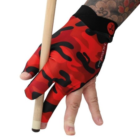 GUANTO POISON CAMO ROSSO SX - S/M