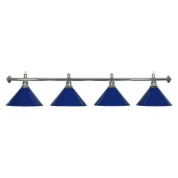 LAMPADARIO MOONLIGHT ASTA ARGENTO, 4 CAMPANE BLU