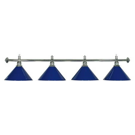 LAMPADARIO MOONLIGHT ASTA ARGENTO, 4 CAMPANE BLU