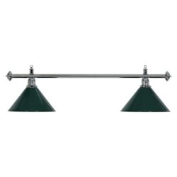 LAMPADARIO MOONLIGHT ASTA ARGENTO, 2 CAMPANE VERDI