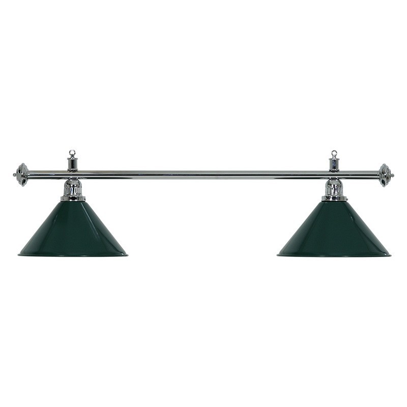 LAMPADARIO MOONLIGHT ASTA ARGENTO, 2 CAMPANE VERDI