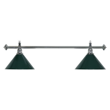 LAMPADARIO MOONLIGHT ASTA ARGENTO, 2 CAMPANE VERDI